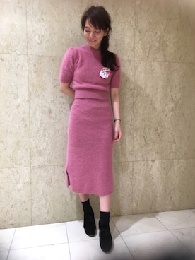 「SNIDEL（スナイデル）のアイテム（ニット/セーター）」を使った、natumi watanabeさん（レディース・164cm）の冬コーディネート