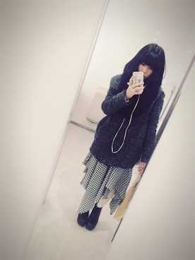 「Heather（ヘザー）のアイテム（ピーコート）」を使った、みゆきちさん（レディース・153cm）の冬コーディネート