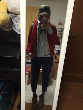 「SEVENDAYS=SUNDAY（セブンデイズサンデイ）のアイテム（ダウンベスト）」を使った、mさん（レディース・162cm）の冬コーディネート