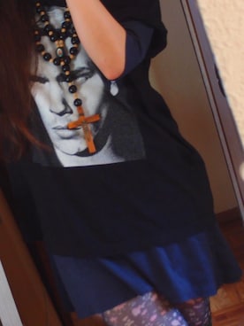 「アイテム（タイツ/ストッキング、ブルー系）」を使った、kimmyさん（レディース・168cm）の夏コーディネート