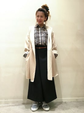 「3can4on（サンカンシオン）のアイテム（その他アウター）」を使った、Narupeさん（レディース・148cm）の秋コーディネート