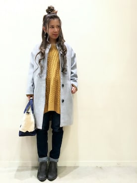 「3can4on（サンカンシオン）のアイテム（その他アウター）」を使った、Narupeさん（レディース・148cm）の秋コーディネート