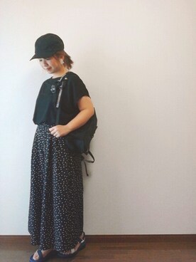 「haco!（ハコ）のアイテム（つなぎ/オールインワン）」を使った、yakkoさん（レディース・152cm）の夏コーディネート