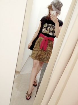 「Lucien Pellat-Finet（ルシアンペラフィネ）のアイテム（スカート）」を使った、N.さん（レディース・158cm）の夏コーディネート
