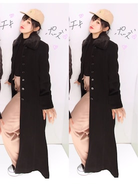 「Faith（-）のアイテム（キャップ）」を使った、maruhaさん（レディース・160cm）の冬コーディネート