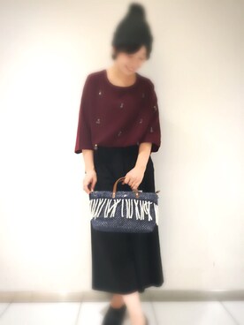 「TOPKAPI（トプカピ）のアイテム（帽子）」を使った、フーカさん（レディース・153cm）の秋コーディネート
