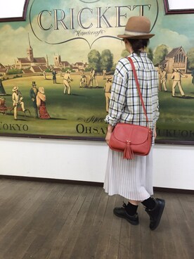 「TOPKAPI（トプカピ）のアイテム（帽子）」を使った、フーカさん（レディース・153cm）の秋コーディネート