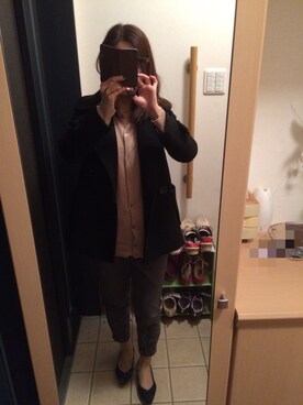 「Ray BEAMS（レイビームス）のアイテム（ピーコート）」を使った、ⓒⓗⓘⓩⓤ﻿さん（レディース・163cm）の冬コーディネート
