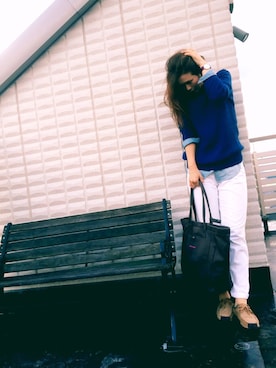 「BLUE BLUE（ブルーブルー）のアイテム（バッグ）」を使った、ⓒⓗⓘⓩⓤ﻿さん（レディース・163cm）の秋コーディネート