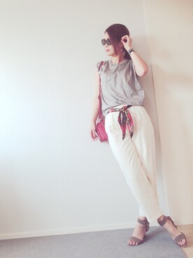 「House_Commune（ハウスコミューン）のアイテム」を使った、ⓒⓗⓘⓩⓤ﻿さん（レディース・163cm）の夏コーディネート