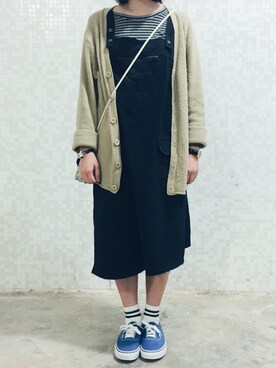 「MONKI（モンキ）のアイテム（メッセンジャーバッグ）」を使った、JANEドワーフ さん（レディース・156cm）の冬コーディネート