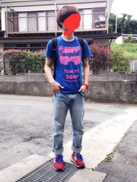「ジャパンブルー」｜「アイテム（アナログ腕時計）」を使った、なりぴーさん（メンズ・170cm）の夏コーディネート