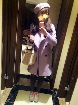 「passage mignon/flaneur（パサージュミニョンフラヌール）のアイテム（ハンチング/ベレー帽）」を使った、ccdorothyさん（レディース・165cm）の冬コーディネート