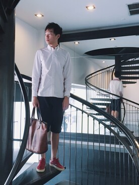 「COMMON PROJECTS（コモンプロジェクト）のアイテム（シューズ）」を使った、neu (@f8ke)さん（メンズ・185cm）の秋コーディネート