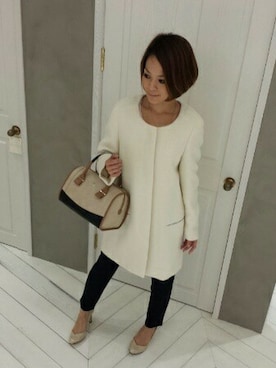 「qualite（カリテ）のアイテム（ジャケット/アウター）」を使った、matsuさん（レディース・158cm）の秋コーディネート