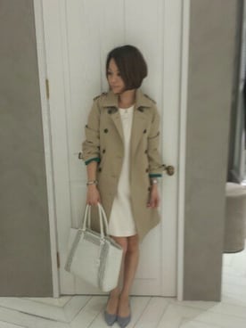 「qualite（カリテ）のアイテム（ジャケット/アウター）」を使った、matsuさん（レディース・158cm）の春コーディネート