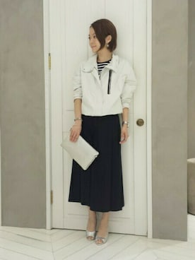 「qualite（カリテ）のアイテム（ブルゾン）」を使った、matsuさん（レディース・158cm）の春コーディネート