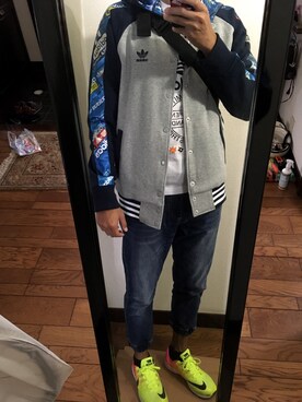 「アディダスオリジナルス」｜「アイテム（スタジャン）」を使った、Michael   【優輝】さん（メンズ・175cm）の秋コーディネート
