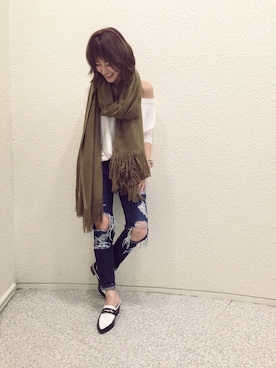 「テーパードデニム」｜Rena☺︎さん（レディース・156cm）の秋コーディネート