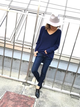 「インディゴデニム」｜Rena☺︎さん（レディース・156cm）の春コーディネート