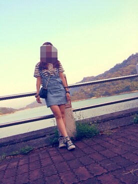 「Addict CONVERSE（アディクト　コンバース）のアイテム」を使った、思妤さん（レディース・157cm）の秋コーディネート