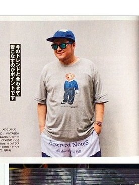 「RESERVED NOTEのアイテム」を使った、Shibuya"T" OLD POSTさん（メンズ・165cm）の夏コーディネート