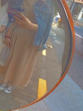 「Big John（ビッグジョン）のアイテム（デニムジャケット、ブルー系）」を使った、もも  🍑さん（レディース）の春コーディネート