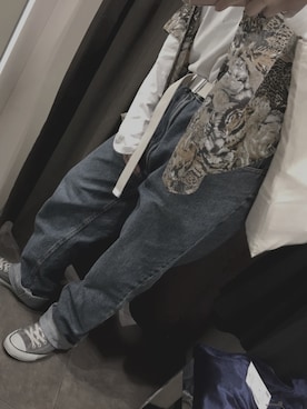 「古着のアイテム（シャツ/ブラウス、その他）」を使った、もも  🍑さん（レディース）の秋コーディネート