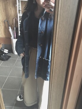 「TOMMY（トミー）のアイテム（ジャケット/アウター）」を使った、もも  🍑さん（レディース・158cm）の冬コーディネート