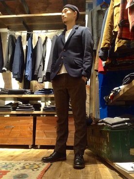 「FRANK LEDER（フランクリーダー）のアイテム（ジャケット/アウター）」を使った、sunhouse神南さん（メンズ・175cm）の秋コーディネート