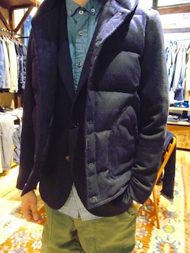 「アイテム（ベスト）」を使った、sunhouse神南さん（メンズ・175cm）の冬コーディネート