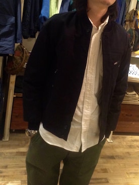 「アイテム（ミリタリージャケット）」を使った、sunhouse神南さん（メンズ・175cm）の冬コーディネート