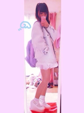 「Kawaii」｜「アイテム（ブルゾン）」を使った、♡nana♡さん（レディース・148cm）の春コーディネート