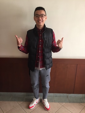 「ic!berlin（アイシーベルリン）のアイテム」を使った、Leo Laiさん（メンズ・170cm）の冬コーディネート