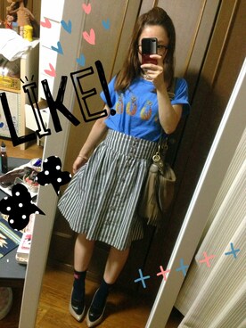 「ジャパンブルー」｜「アイテム（パンプス）」を使った、miiさん（レディース・151cm）の夏コーディネート