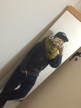 「cepo（セポ）のアイテム（デニムパンツ、ブルー系）」を使った、smjRYOさん（レディース・153cm）の秋コーディネート