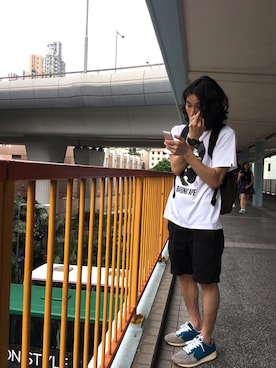 「OBEY（オベイ）のアイテム（パンツ）」を使った、MCLAZYさん（メンズ・165cm）の秋コーディネート