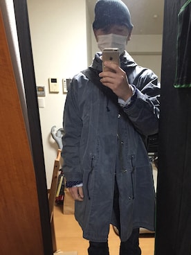 「keisuke kanda（ケイスケカンダ）のアイテム（スマホケース/カバー）」を使った、mojaさん（メンズ・174cm）の春コーディネート
