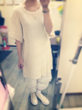 「kuskus（クスクス）のアイテム（パンツ）」を使った、△さん（レディース・157cm）の夏コーディネート