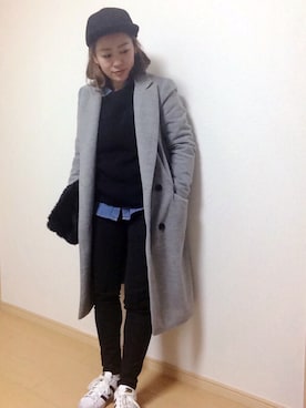 「ヒートテックニット」｜♡YUPPY♡さん（レディース・156cm）の冬コーディネート
