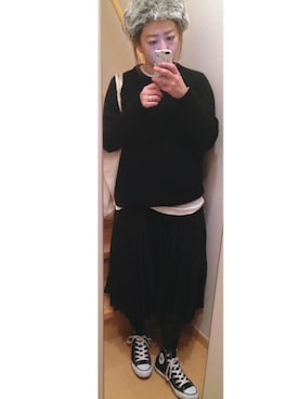 「もけもけ」｜「アイテム（ハンチング/ベレー帽）」を使った、♡YUPPY♡さん（レディース・156cm）の冬コーディネート