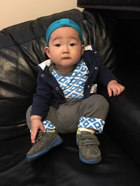 「Carter's（カーターズ）のアイテム（シューズ）」を使った、Uiさん（キッズ・61cm）の春コーディネート