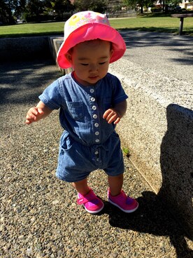 「JOE FRESH（フレッシュ）のアイテム」を使った、Uiさん（キッズ・61cm）の夏コーディネート