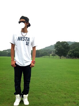 「NESTA（ネスタ）のアイテム」を使った、K.さん（メンズ・180cm）の秋コーディネート