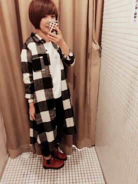 「ZARA（ザラ）のアイテム（ジャケット/アウター、ブラック系）」を使った、Yu Kiさん（レディース）の秋コーディネート