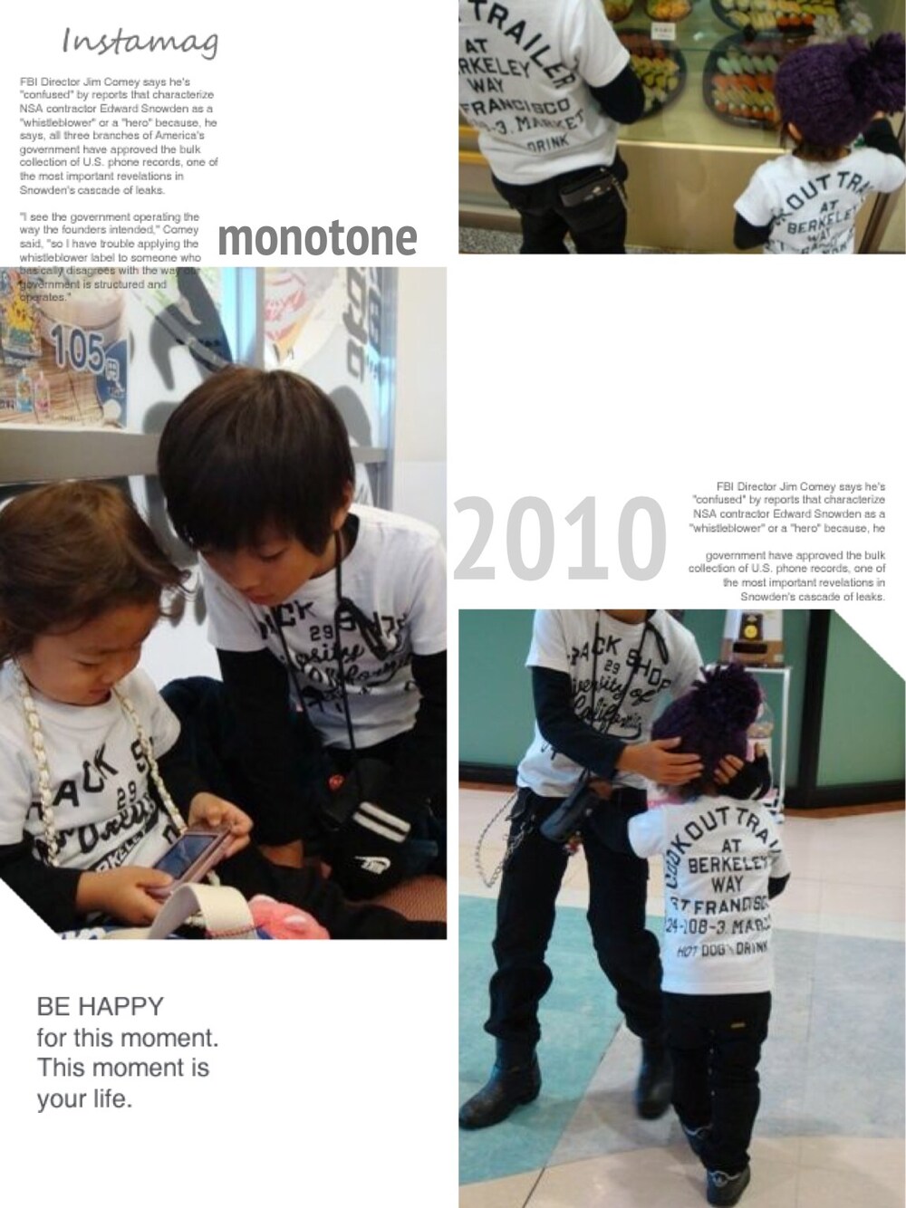 「モノトーン、おそろいコーデ、双子コーデ」｜「ゴッサムのアイテム（Tシャツ/カットソー、ホワイト系）」を使った、michiさん（キッズ・100cm）の夏コーディネートの1枚目の写真
