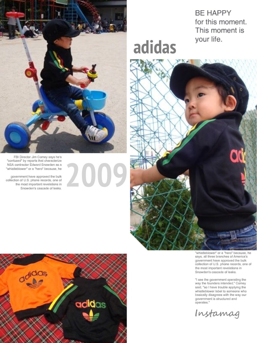 「デニム、adidas、ジャージ」｜「adidasのアイテム（スニーカー、ホワイト系）」を使った、michiさん（キッズ・90cm）の夏コーディネートの1枚目の写真
