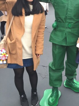 「ディズニーランド」｜「アイテム（ムートンコート）」を使った、𝕞𝕚𝕚𝕚𝕚.𝟛𝟙𝟜 さん（レディース・162cm）の冬コーディネート