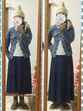 「Levi's（リーバイス）のアイテム（その他アウター）」を使った、jojoさん（レディース・161cm）の秋コーディネート