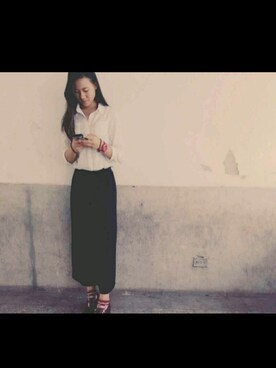 「アイテム（アナログ腕時計、ピンク系）」を使った、Amy張可兒Mai:)さん（レディース・157cm）の春コーディネート